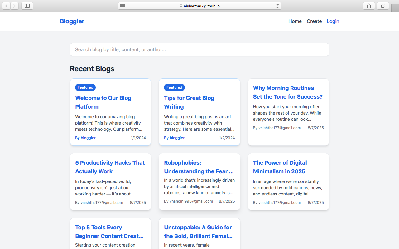 Bloggier Screenshot