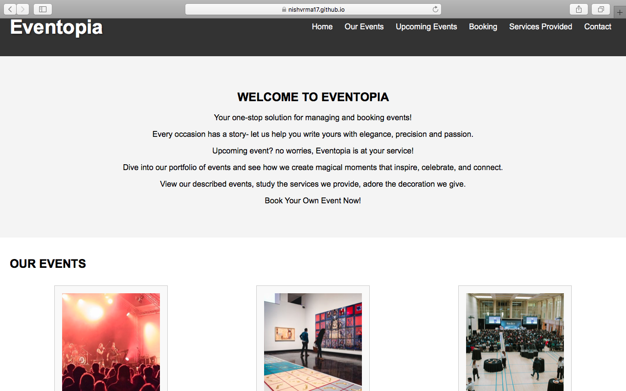 Event Management Screenshot